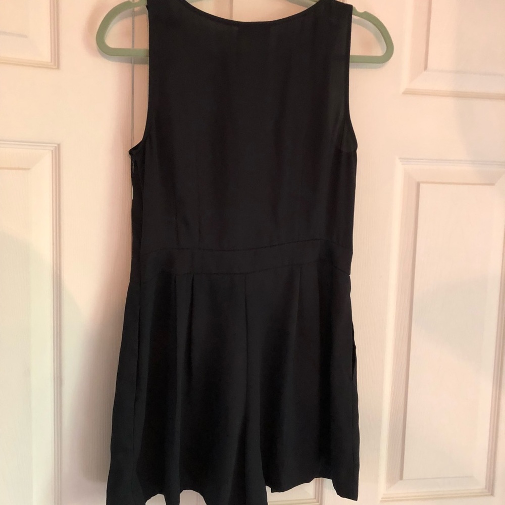 Loft size 2 black romper with pockets